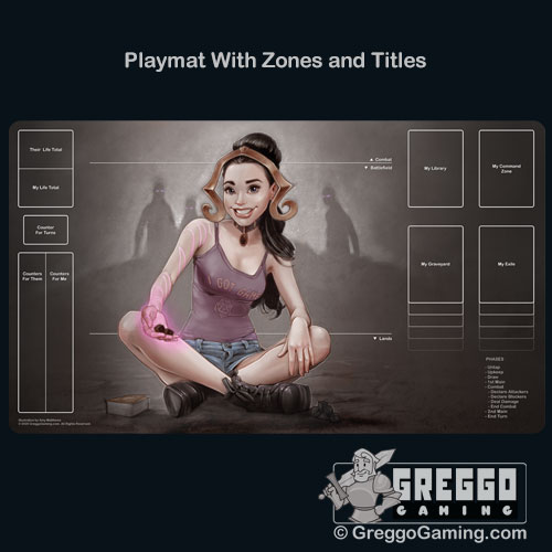 Product Photo of the Black Magic Gamer Girl Playmat