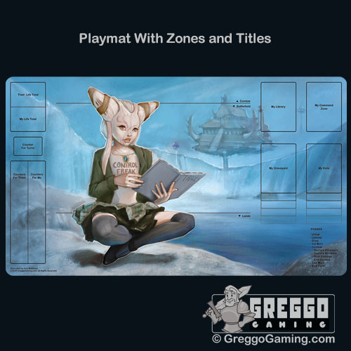 Product Photo of the Blue Magic Gamer Girl Playmat