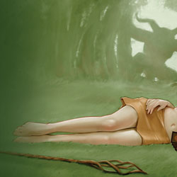 Product Photo of the Green Magic Gamer Girl Playmat