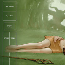 Product Photo of the Green Magic Gamer Girl Playmat