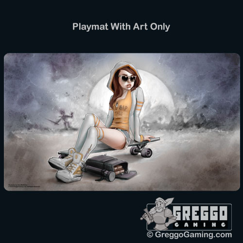 Product Photo of the White Magic Gamer Girl Playmat