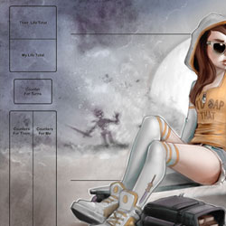 Product Photo of the White Magic Gamer Girl Playmat