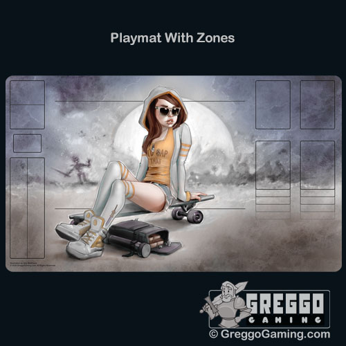 Product Photo of the White Magic Gamer Girl Playmat