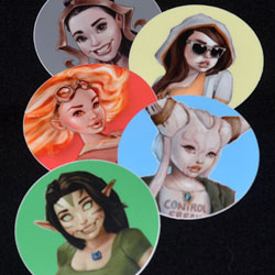 Product Photo of the Black Magic Gamer Girl Playmat